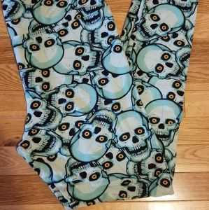 New LLR TC rare green skull leggings